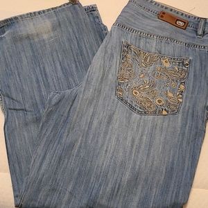Men's ecko unlimited embroidered denim jeans
